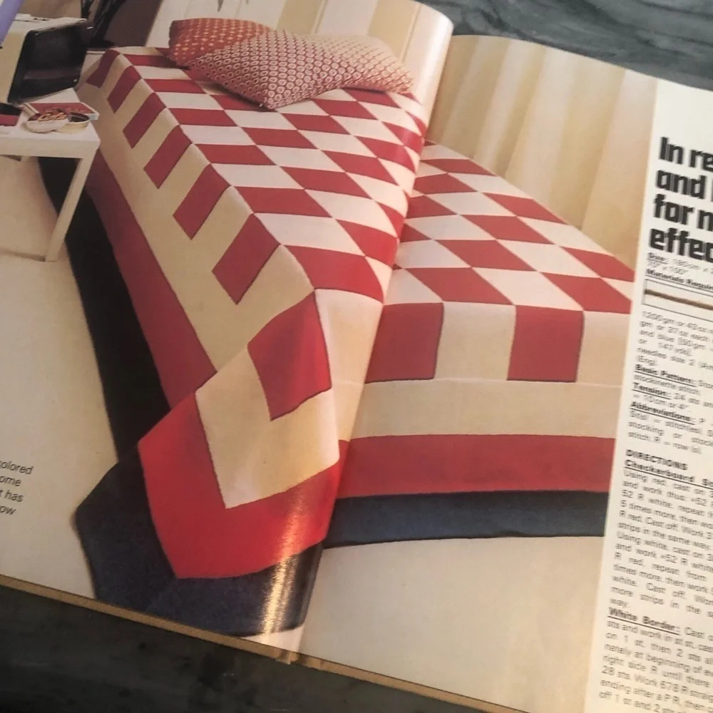 Home decorating with knitting and crochet Mary Harding 1973 1975 BoHo needlework - Picture 6 of 15